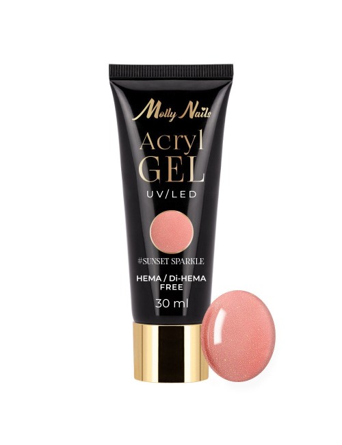 Molly Nails polügeel Sunset Sparkle 30 ml – sädelev akrüülgeel
