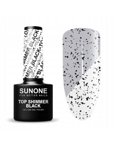 Sunone Top Shimmer Black pealisgeel geellakile 5 g