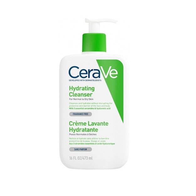 CeraVe Hydrating Cleanser niisutav näo- ja kehapesuvahend, 473 ml