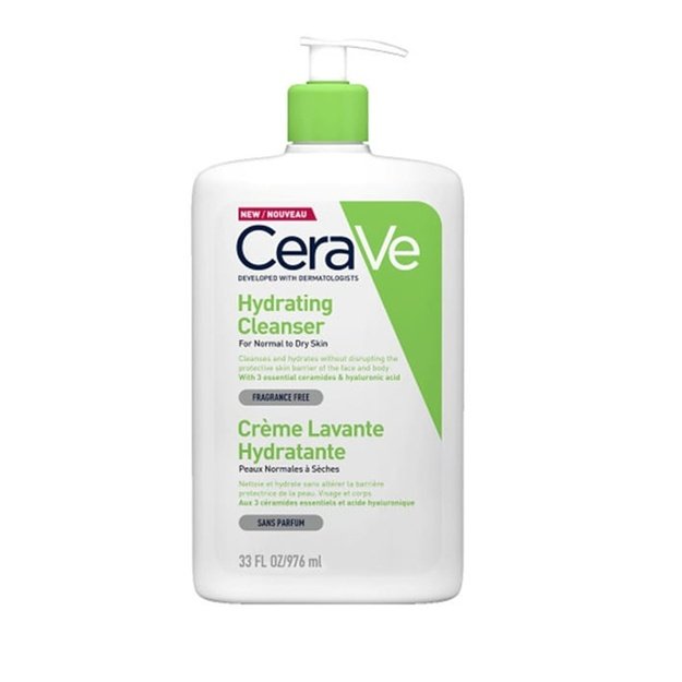 CeraVe Hydrating Cleanser niisutav puhastusvahend näole ja kehale, 1000 ml
