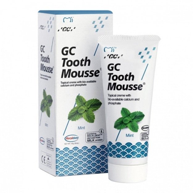 Fluorivaba remineraliseeriv hambakreem GC Tooth Mousse Recaldent, piparmündimaitseline, 35 ml