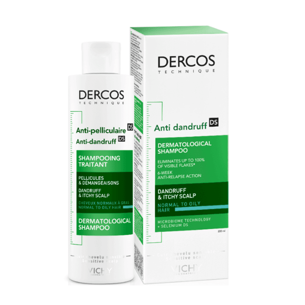 Vichy Dercos kõõmavastane šampoon normaalsetele ja rasustele juustele, 200 ml