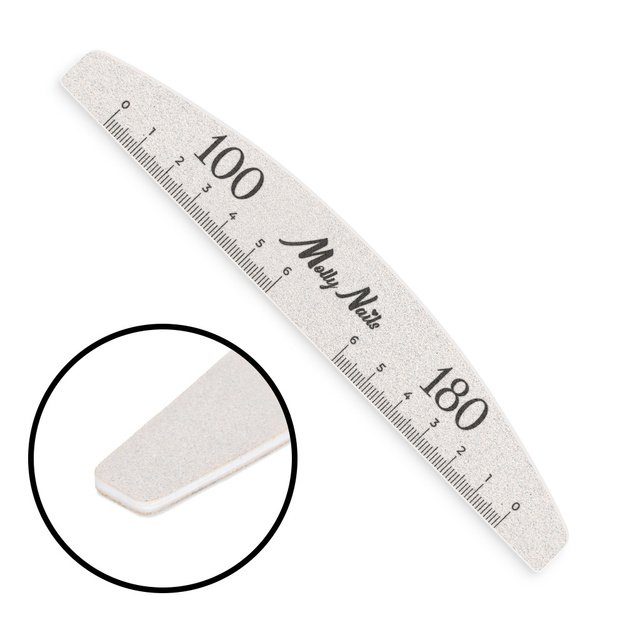 MollyNails küüneviil „Paadik“ / poolkuu 100/180, 5 tk