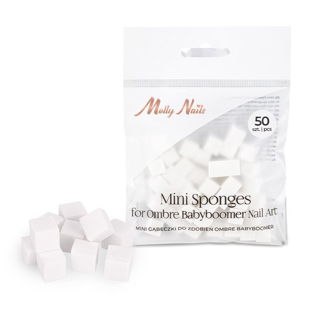 Molly Nails minišvammide komplekt ombre ja Baby Boomer küünedisainiks, 50 tk