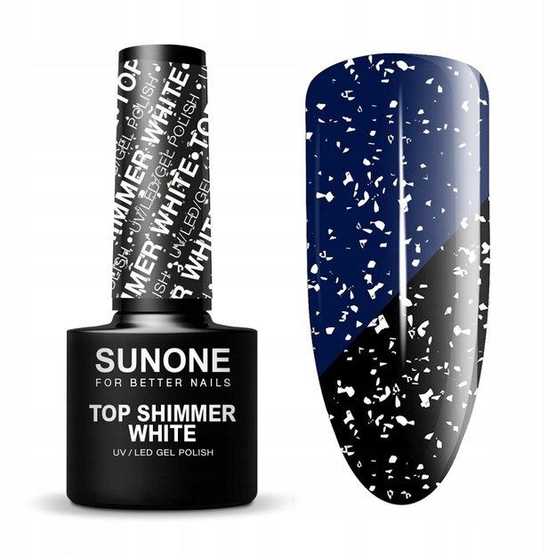 Sunone Top Shimmer White geel-laki pealiskiht, 5 g