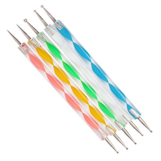 Maniküüri täpitööriistad Dots, 5 tk