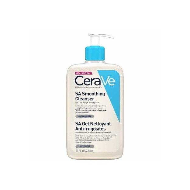 CeraVe SA Smoothing puhastusgeel kuivale ja karedale nahale, 473 ml