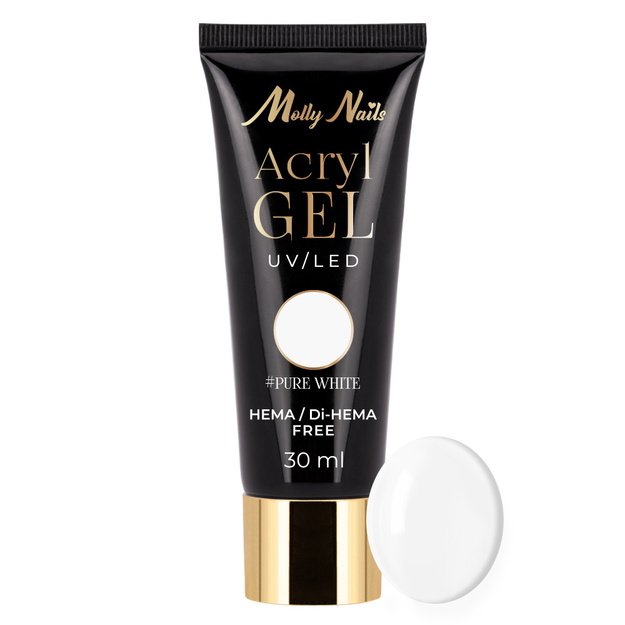 MollyNails White polygel, 30 ml
