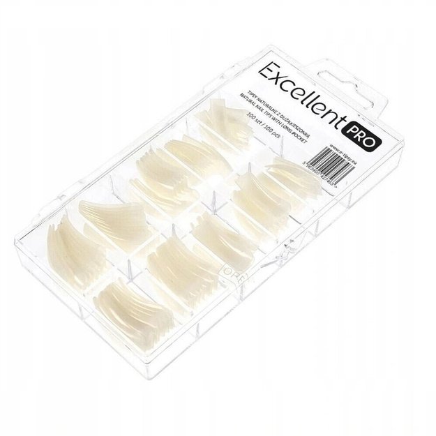 Excellent Pro Natural piimjasvalged tipid küünte pikendamiseks, 100 tk