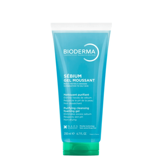 Bioderma Sébium Gel Moussant vahutav puhastusgeel rasusele ja kombineeritud nahale, 200 ml