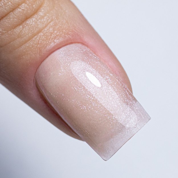 AlleLac Peach Bling Nr. 7 värviline kummibaas sädelevate osakestega HEMA/Di-HEMA Free, 7 g