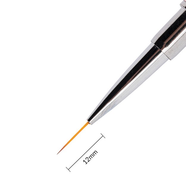 AlleLac roosa kahepoolne küünte kaunistamise pintsel 6 mm ja 12 mm