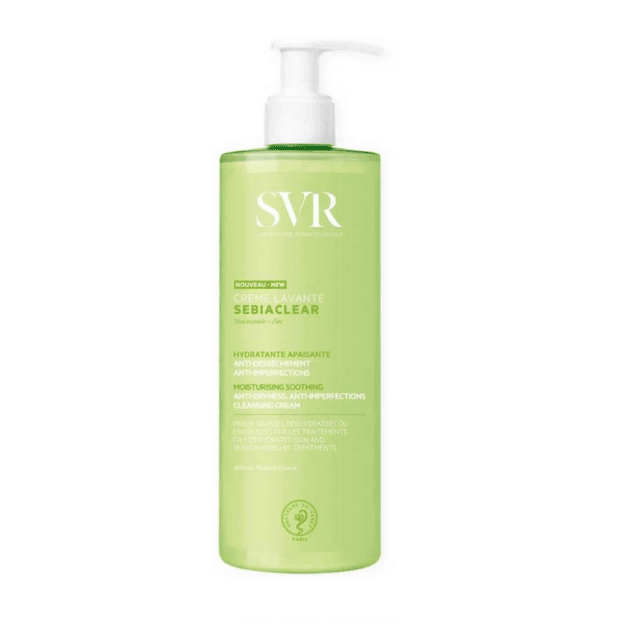 SVR Sebiaclear Crème Lavante niisutav puhastuskreem-geel näole ja kehale, 400 ml