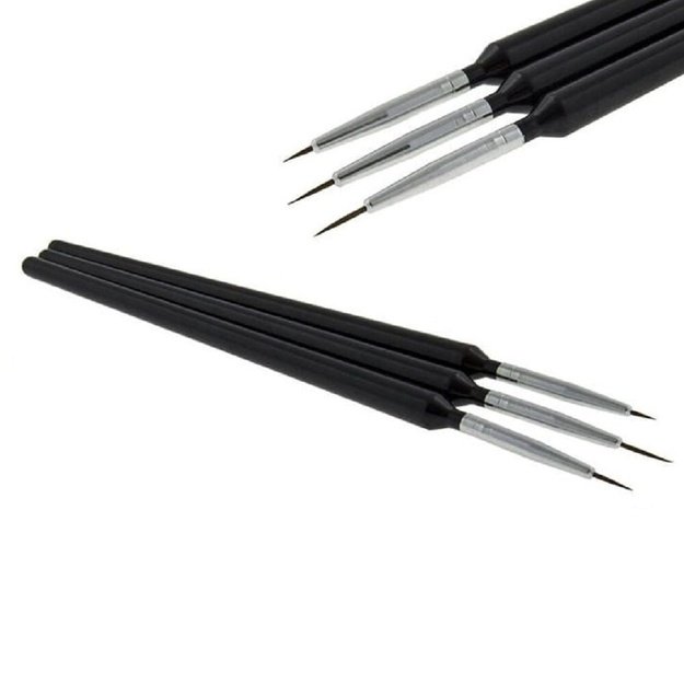 Küünedisaini pintslite komplekt, 3 tk