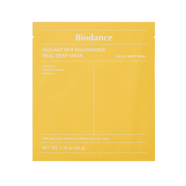 Biodance Radiant Vita Niacinamide Deep Mask helendav näomask, 34 g