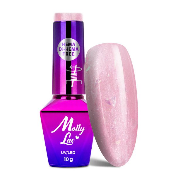 MollyLac Sparkling French Wedding Mermaid nr 706 – sädelev geellakk, HEMADi-HEMA Free, 10 g
