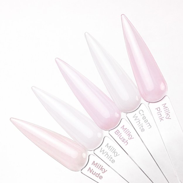 Top Milky MollyNails – piimjas no wipe küünetops Cream White, HEMA/Di-HEMA Free, 10 g