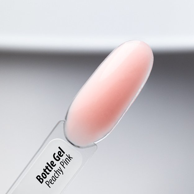 AlleLac Bottle Gel Peachy Pink ühefaasiline isetasanduv küünegeel pintsliga, 15 g