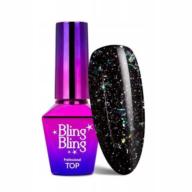 MollyLac BlingBling Reserve – geellaki pealislakk ilma kleepuva kihita, 10 g