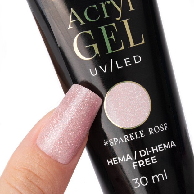 Molly Nails Polygel akrüülgeel Sparkle Rose, 30 ml
