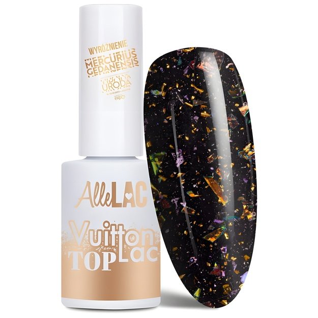 AlleLac Top Coat VuittonLac Holo holograafiliste osakestega küünetops, 5 g
