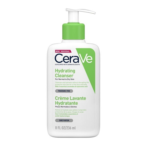 CeraVe Hydrating Cleanser niisutav puhastusvahend näole ja kehale, 236 ml