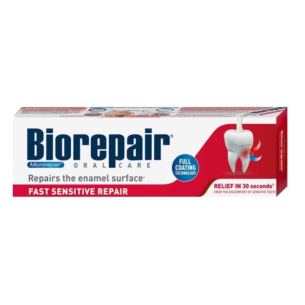 Biorepair Fast Sensitive Repair hambapasta tundlikele hammastele, 75 ml